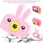 Wholesale Best Gift Kids Children HD 1080P Digital Camera with Video Recorder Camcorder and Games Toys for Children Kid Party Outdoor and Indoor Play (Pink Rabbit)